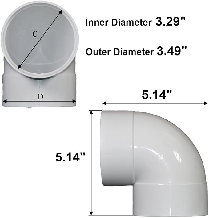 NDS 3P02 3-Inch Sewer Drain Elbow - Image 3
