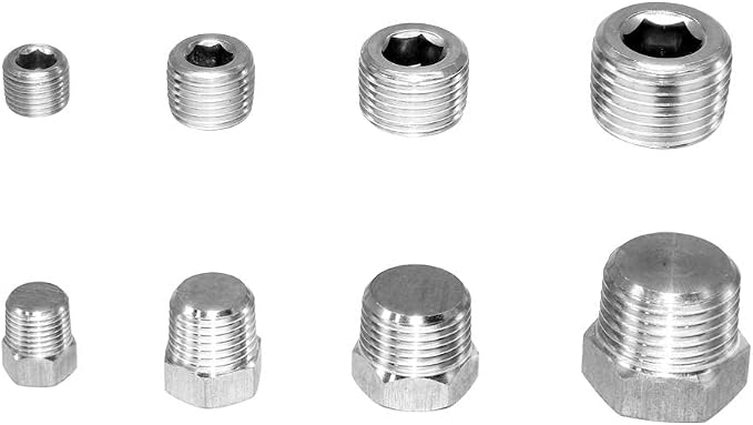 Joywayus Stainless Steel Pipe Plug Inter&Outer Hex Thread Pipe Fitting - Image 6