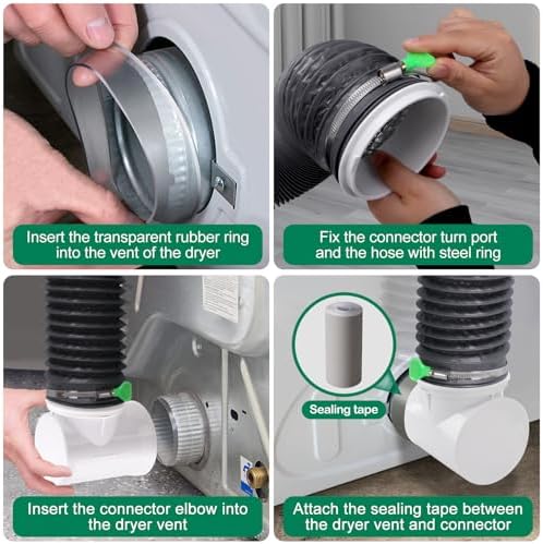 Dryer Vent Hose For Tight Space, Indoor Dryer Vent, Dryer Hose Vent Kit - Image 7