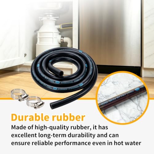 Kitchen Dishwasher Discharge Hose 8.2 FT Rubber Universal Replacement - Image 6
