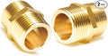 Joywayus 3/4" G Thread Male × 3/4" NPT Thread Male Brass Pipe Fitting Adapter by Joywayus