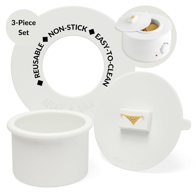 Reusable Non-Stick Silicone Wax Collars + Can + Lid by Unknown
