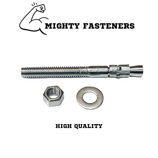 Mighty Fasteners Wedge Anchors – Heavy-Duty 304 Stainless Steel Expansion Bolts - Image 4
