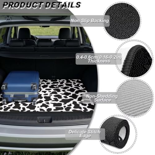 Black Cow Print Liner for SUV Sedan 29"x39" - Image 6
