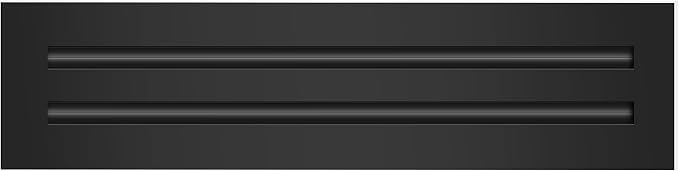 BUILDMART - 16x4 Modern AC Vent Cover - Decorative Black Aluminum Air Vent - by TexasBuildmart