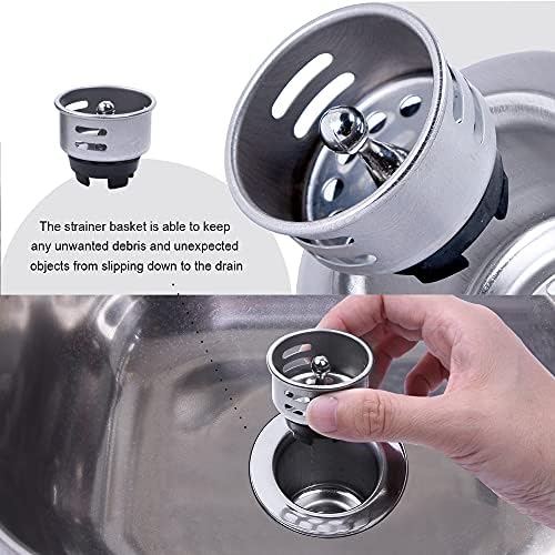 Junior Duo Bar/Pre Sink Stainless Steel Strainer Assembly W/Basket Strainer - Image 4