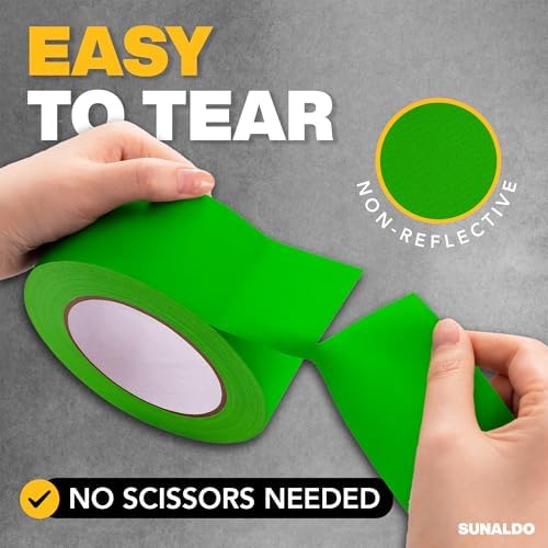 Gaffers Tape Heavy Duty, Easy Rip, No Residue | Green - Image 5