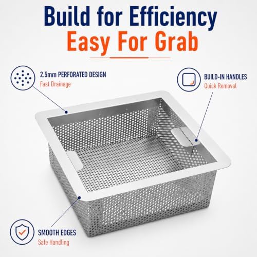 Leyso Stainless Steel Drop-in Floor Sink Strainer Basket Insert - Image 3