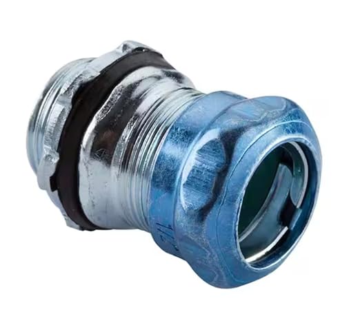 Electrical EMT Conduit Connector, 1-1/4 Inch, Compression, Outdoor Rain-Tight by Unknown