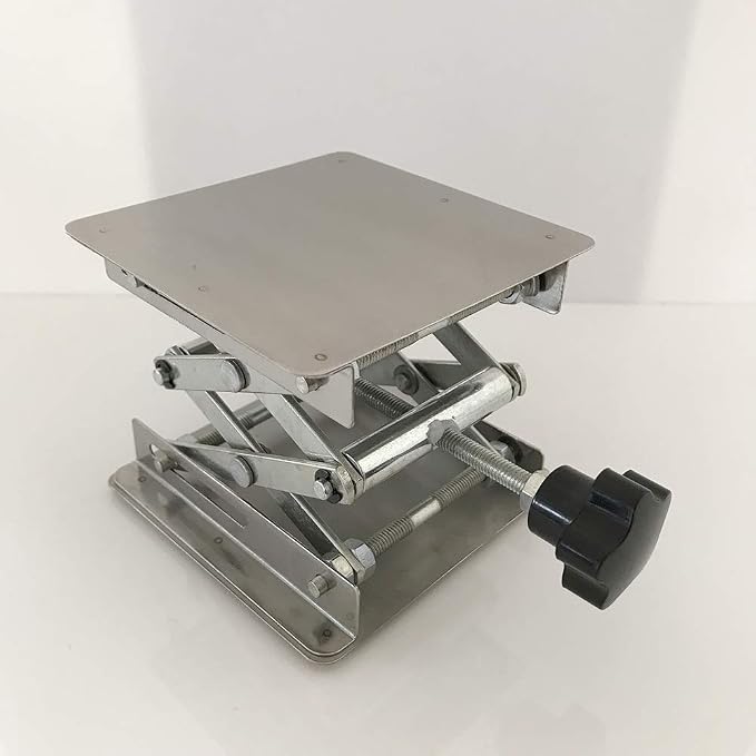 LabZhang 4" x4" Stainless Steel Lab Jack Scissor Stand Platform Lab Lift | Lab - Image 7