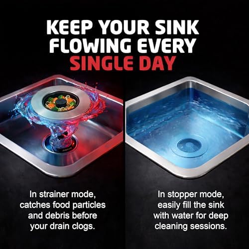 SinkShroom Kitchen Sink Drain Strainer, 2-in-1 Pop-Up Sink Stopper & Strainer - Image 5