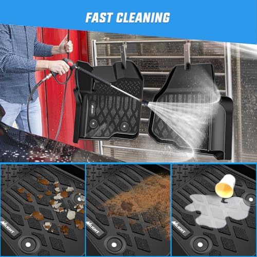 Nilight TPE Floor Mats for Ford F250 F350 F450 SuperCrew Crew Cab - Image 6