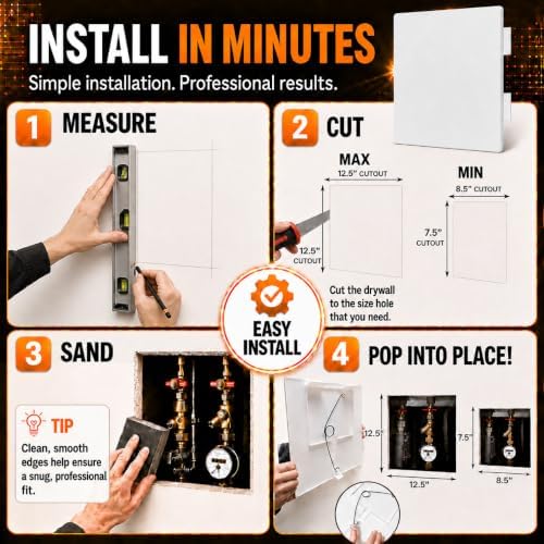 Morvat Adjustable Spring Access Panel 12"x12" Inches, - Image 3