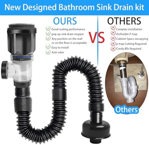 Bathroom Sink Drain kit Black, That can be Used - Image 4