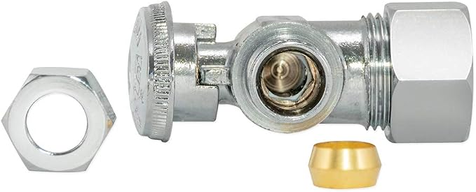 Eastman 3/8 Inch OD x 5/8 Inch OD Quarter Turn Angle Stop Valve, Brass Plumbing - Image 6
