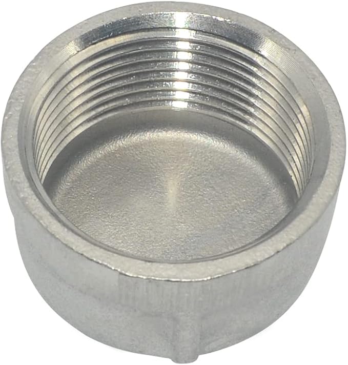 1-1/4" 1.25" Cap, NPT Female Threaded Cast Pipe Fitting, Stainless Steel 304 - Image 2