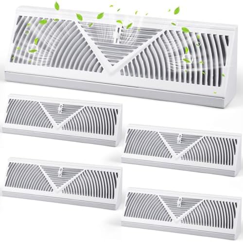 Yaocom 4 Pcs Baseboard Register Vent 15 Inch Duct Opening Size Baseboard Vent by Yaocom