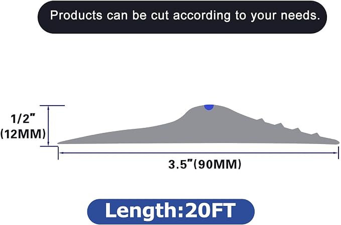 ToLanbbt 20Ft/6M Universal Garage Threshold Seal Strip - Image 2