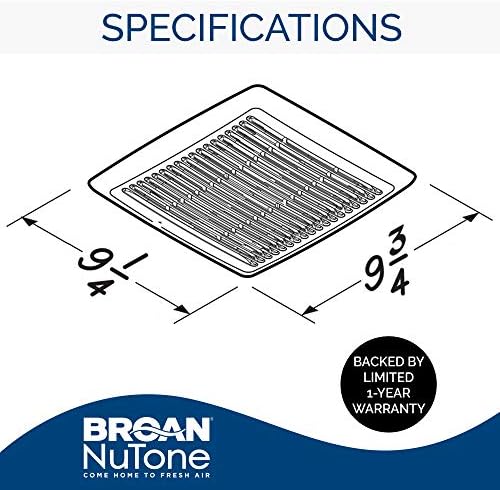 Broan-NuTone FGR101S Replacement Square Bathroom Ventilation Exhaust Fan Grille - Image 4