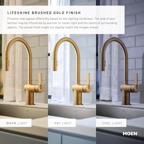 Moen Brushed Gold Bathroom Vessel Sink Pop-Up Drain Assembly - Image 3