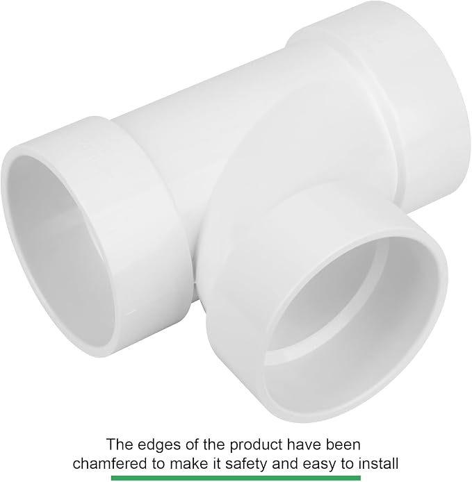 4IN PVC DWV Sanitary Tee 3-Way PVC Pipe Fittings Adapter Furniture Build Grade - Image 4