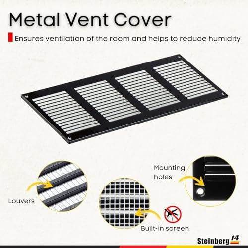 Steinberg14 Black Vent Cover 14x4 - Image 2