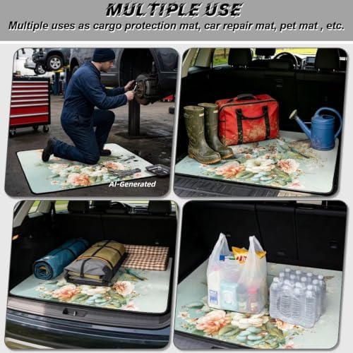 ELEQIN Cargo Mats for Back of SUV Sedan Truck, All Weather Heavy Duty Trunk Mat - Image 3