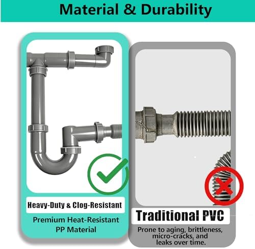 1-1/2" Universal Double Bowl Sink Drain Kit - Image 6
