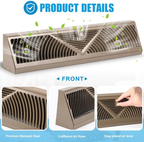 Yaocom 2 Pack Baseboard Register Vent 24 Inch Air Vent Covers - Image 3