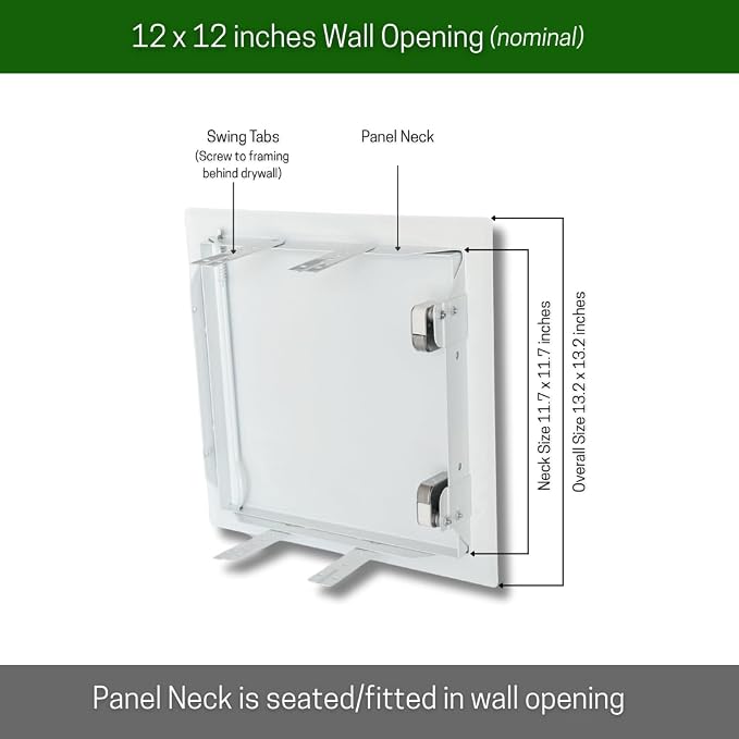 Byson Metal Access Panel – Push-to-Open Access Door – Plumbing Access Panel - Image 2