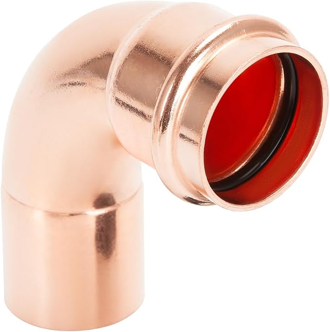 Copper Press Fittings 90 degree Street Elbow 1/2" FTG x P 10 Pack | Zero Lead - Image 9