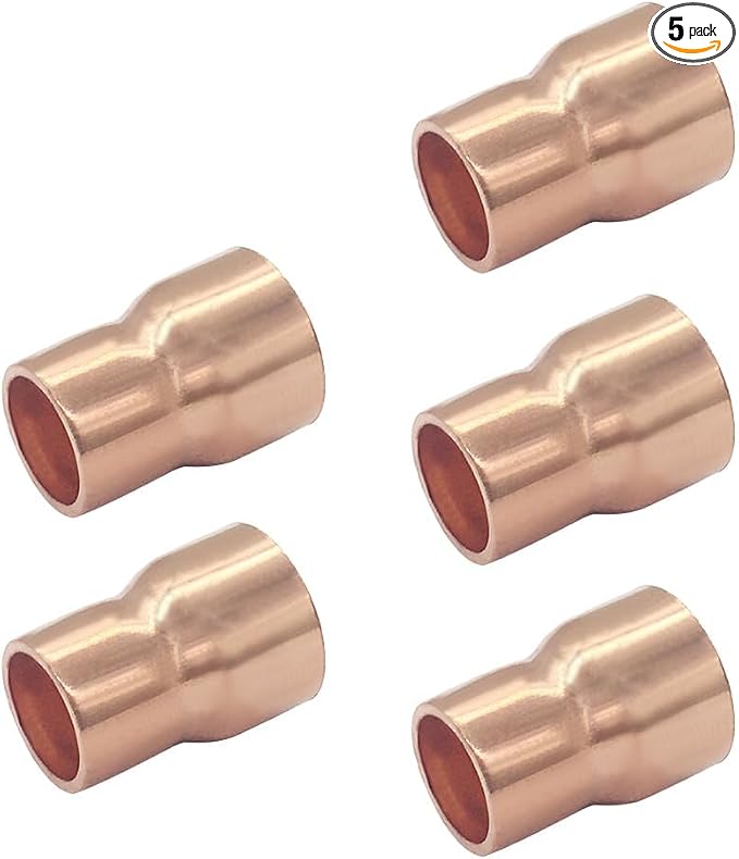 Joywayus 3/4" ID x 1/2" ID Copper Sweat Reducer Coupling Pipe Fitting Pressure by Joywayus