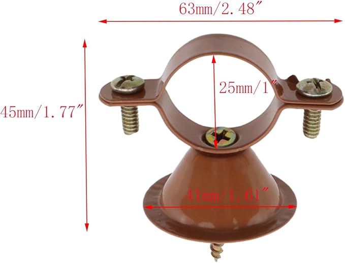 10pcs 1" Hanging Pipe Clamps Metal Pipe Supports Bell Hangers | 1" Cable Holders - Image 2
