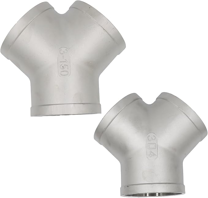 Stainless Steel 304 Tee NPT Female Y Shaped 3 Way Cast Pipe Fitting - Image 6