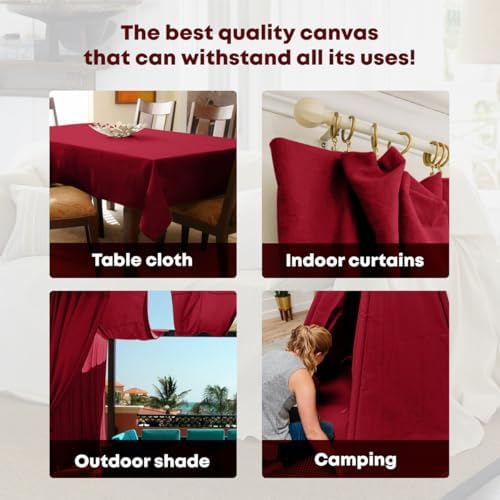 Canvas Drop Cloth for Painting 9x6 feet Pack of 2-8oz Painters Drop Cloths for - Image 4