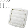 Amonk Adjustable Dryer Vent Cover Outside 4'' to 5'' to 6'' Plastic Louvered by Amonk
