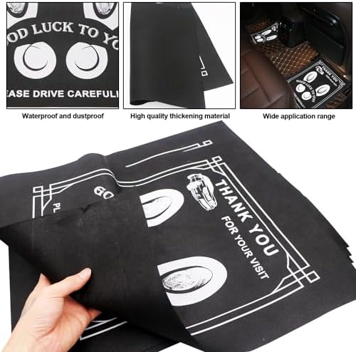 50-Pack Black Disposable Car Floor Mats 19.6x15.7 Inch Heavy-Duty Automotive - Image 3