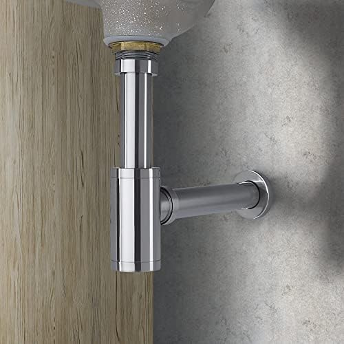 Polished Chrome Bottle P Trap Bathroom Sink, 1 1/4 - Image 2