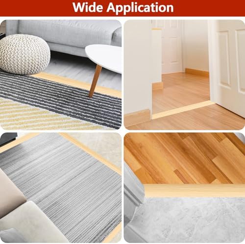 ToLanbbt 3.3Ft Floor Transition Strip Self Adhesive Carpet to Tile Floor Edging - Image 6