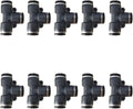 1/4 inch Air Hose T Connector Plastic Pneumatic Quick Push to Connect Tee by ROZESAZZ