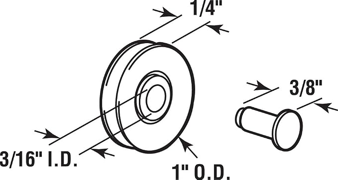 Prime-Line B 707 Sliding Screen Door Spring-Loaded Roller Assembly, High Density - Image 2