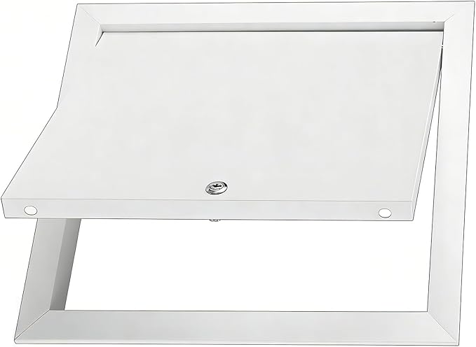 Steel Access Panel Door, Lockable Reinforced Metal Construction by Unknown