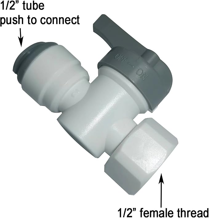1/2" o.d. to 1/2" Female Thread Shut Off Valve Adapter Tube Fitting, quick - Image 2