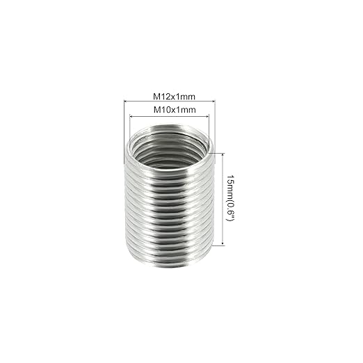 MECCANIXITY Thread Reducing Nuts Insert M12 x 1mm Male to M10 x 1mm Fine Thread - Image 2