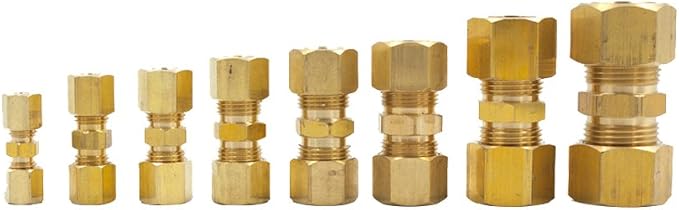 Brass Compression Tube Fitting, 3/8" OD x 3/8" OD - Image 5