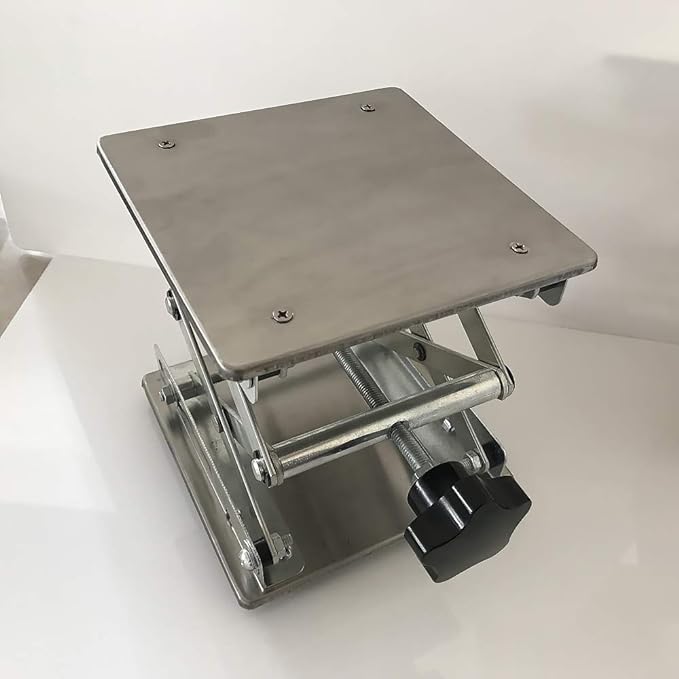 LabZhang 8" x8" Stainless Steel Lab Jack Scissor Stand Platform | Lab Lift - Image 7