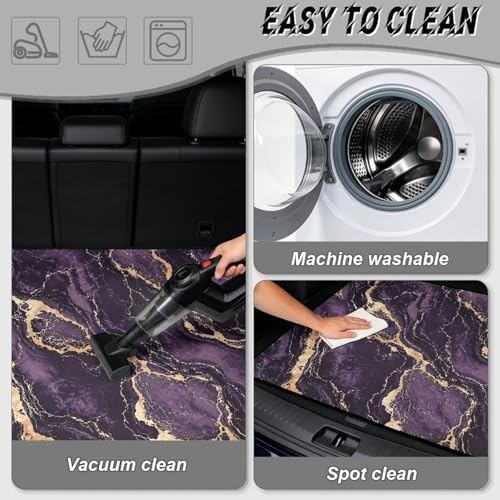 Purple Marble Work Trunk Mat Heavy Duty Foldable Cargo Liner - Image 5