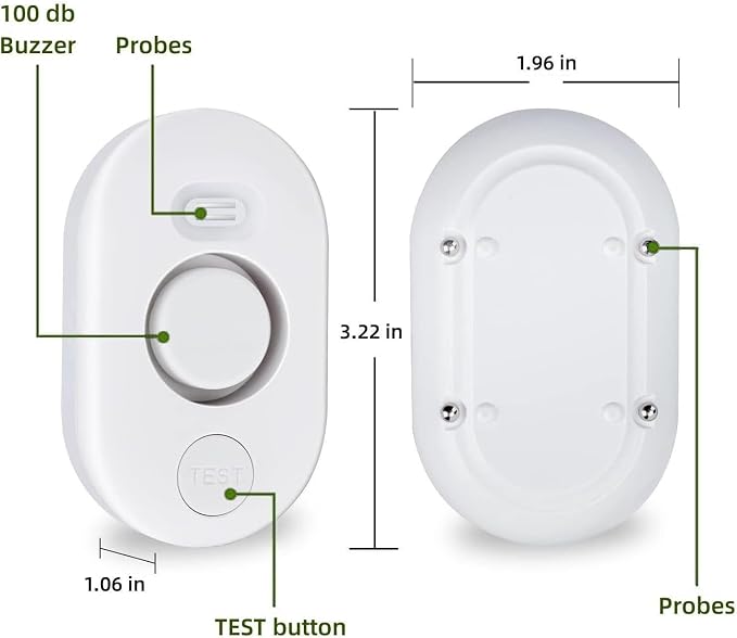 5 Pack Water Leak Detectors for Home, 100dB Water Sensor Alarm for Basement | - Image 5