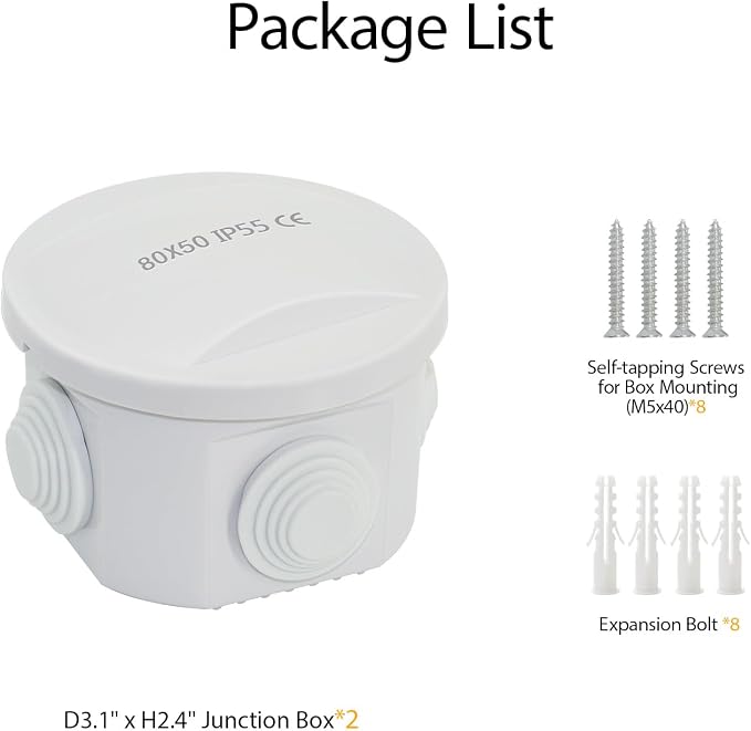 Junction Box, ABS Plastic IP55 Water Resistant and Dustproof, Universal - Image 9