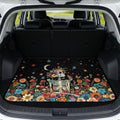 Colorful Flower Skull SUV Car Trunk Mat 29"x39" by Darisoco